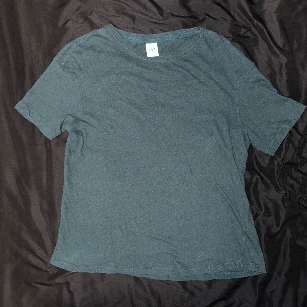 Zara Men's Teal Short Sleeve Tee